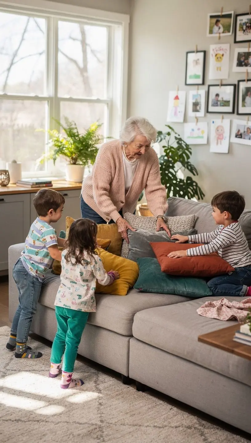 Przytulna sypialnia z dużym łóżkiem i stylowymi dodatkami.